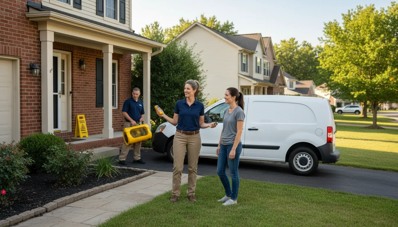 Residential water damage restoration in Coram, NY